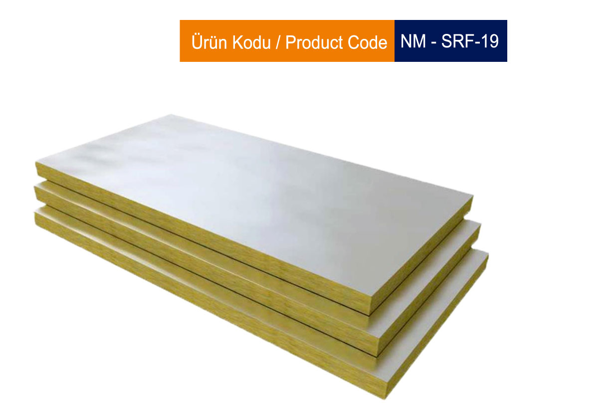 لوح صوف صخري مغطى بورق الألمنيوم